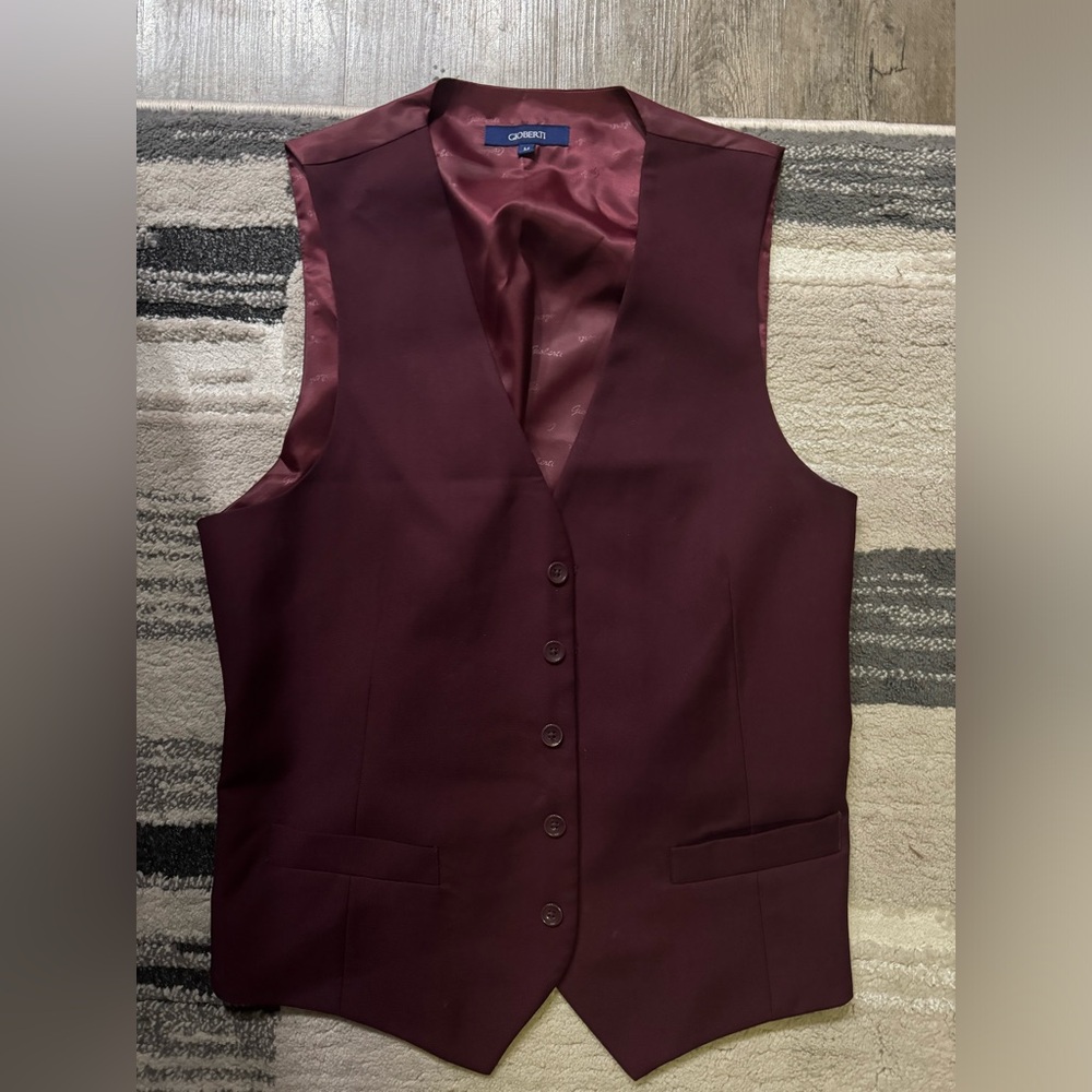 Burgundy vest